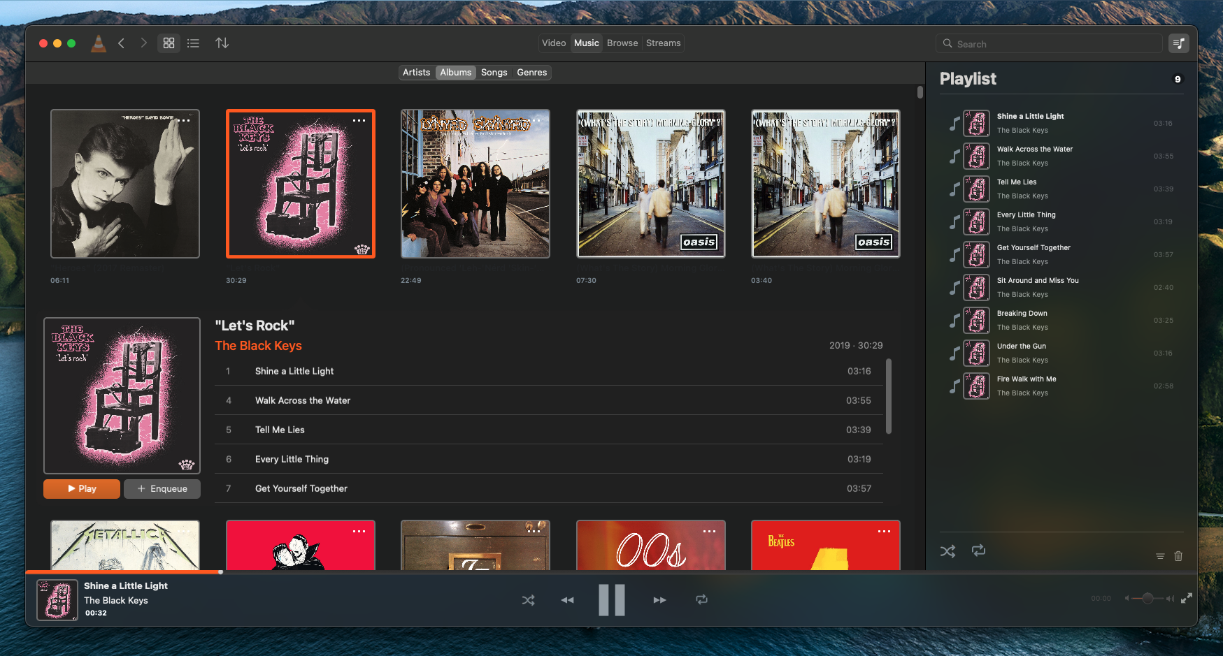 Current state of macOS VLC 4.0 in dark mode (September 2022)